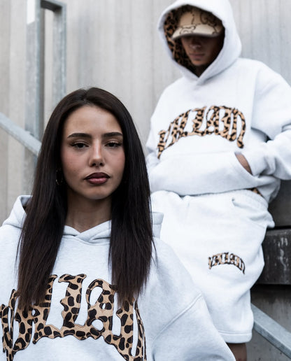 WHITE LEOPARD HOODIE